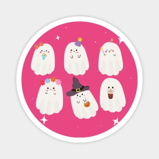 cute kawaii little ghosts Magnet